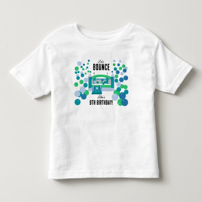 Camiseta De Bebé Cumpleaños de niños del castillo saltarín (Anverso)