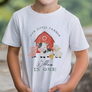Camiseta De Bebé Cumpleaños de niños granja linda animales niños