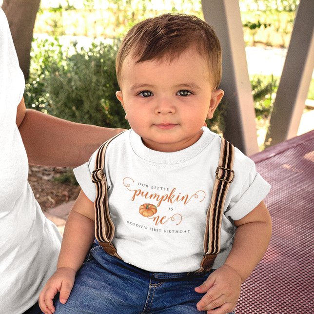 Camiseta De Bebé Cumpleaños de Nuestra Pequeña Calabaza 1 (Subido por el creador)