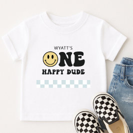Camiseta De Bebé Cumpleaños de Primera Cara Sonriente de Un Tipo Fe