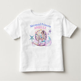 Camiseta De Bebé Cumpleaños de Princesa Sirena Bajo El Mar
