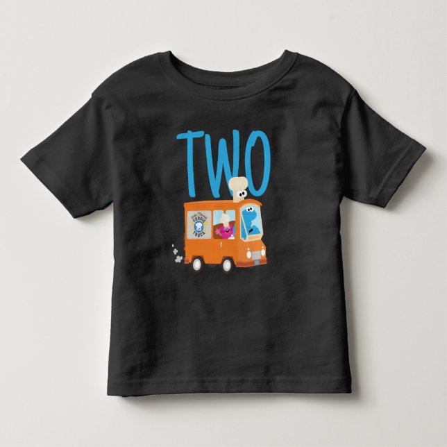 Camiseta De Bebé Cumpleaños de Sesame Street | Camión de Comida de  (Anverso)