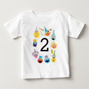 Camiseta De Bebé Cumpleaños de Sesame Street Confetti