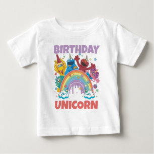 Camiseta De Bebé Cumpleaños de Sesame Street Unicornio