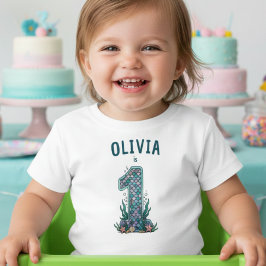 Camiseta De Bebé Cumpleaños de Sirena Bajo el Mar