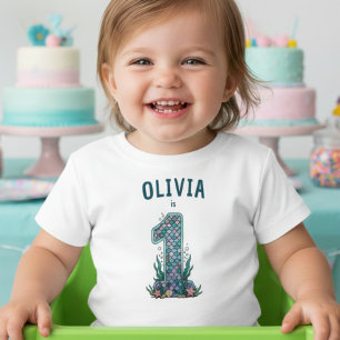 Camiseta De Bebé Cumpleaños de Sirena Bajo el Mar
