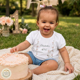 Camiseta De Bebé Cumpleaños de Sweet Honeybee Wildflower Girls prim