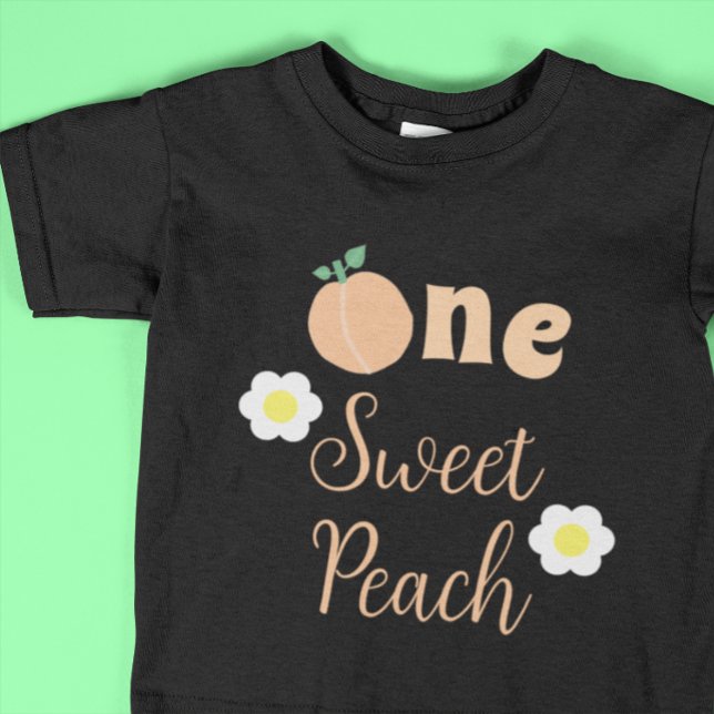 Camiseta De Bebé Cumpleaños de Sweet Peach 1 año (Subido por el creador)