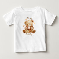 Cumpleaños de Teddy Bear Beige Balloon