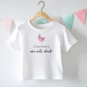 Camiseta De Bebé Cumpleaños de un pollito lindo