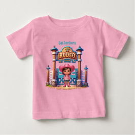 Camiseta De Bebé Cumpleaños de vaquera occidental primer rodeo pers