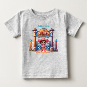 Camiseta De Bebé Cumpleaños de vaquera occidental primer rodeo pers
