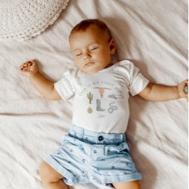 Camiseta De Bebé Cumpleaños de vaquero 1er Primer Rodeo