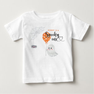 Camiseta De Bebé Cumpleaños de Watercolor Spooky One 1er