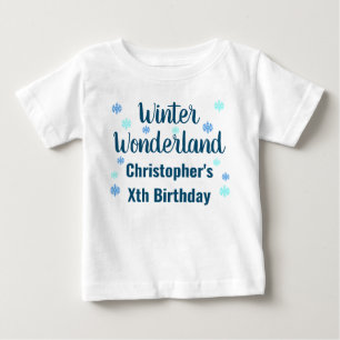 Camiseta de bebé cumpleaños de Winter Wonderland