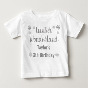 Camiseta De Bebé Cumpleaños de Winter Wonderland