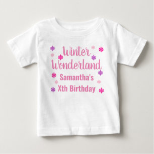 Camiseta de bebé cumpleaños de Winter Wonderland