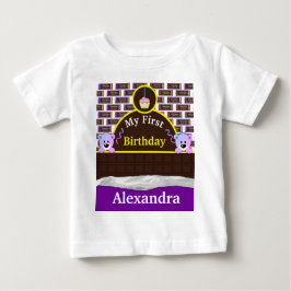 Camiseta De Bebé Cumpleaños del bar de golosinas de chocolate perso