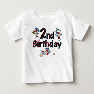 Camiseta De Bebé Cumpleaños del béisbol del mono del calcetín