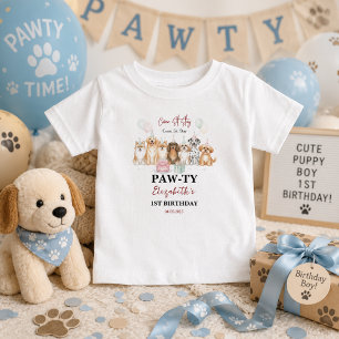 Camiseta De Bebé Cumpleaños del cachorro de perro niño 1er Hora d