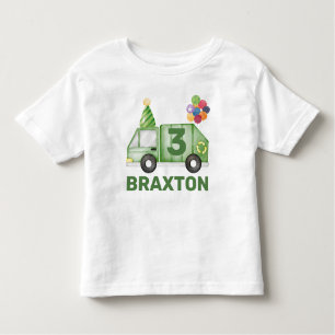 Camiseta De Bebé Cumpleaños del camión de basura personalizado
