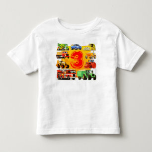 Camiseta De Bebé Cumpleaños del camión grande de la construcción