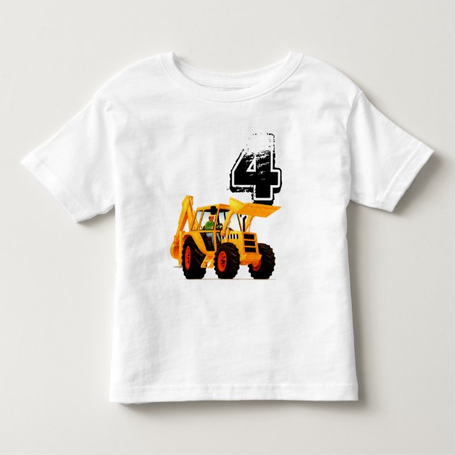 Camiseta De Bebé Cumpleaños del cavador amarillo de encargo del (Anverso)