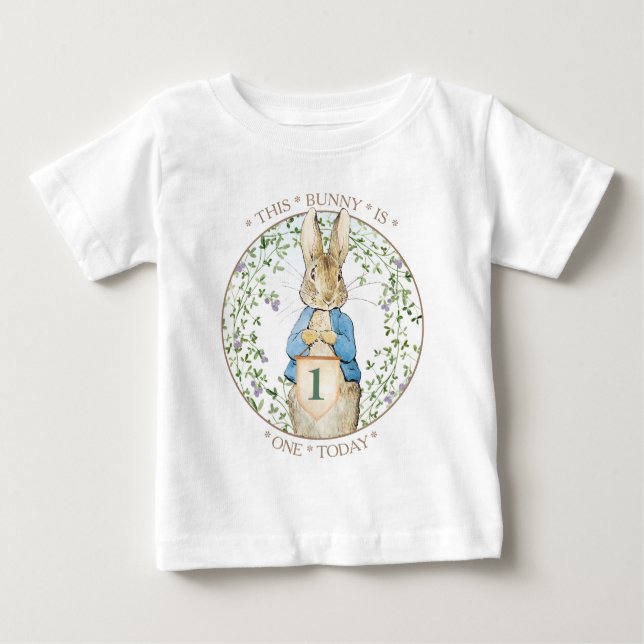 Camiseta De Bebé Cumpleaños del Conejo Clásico (Anverso)