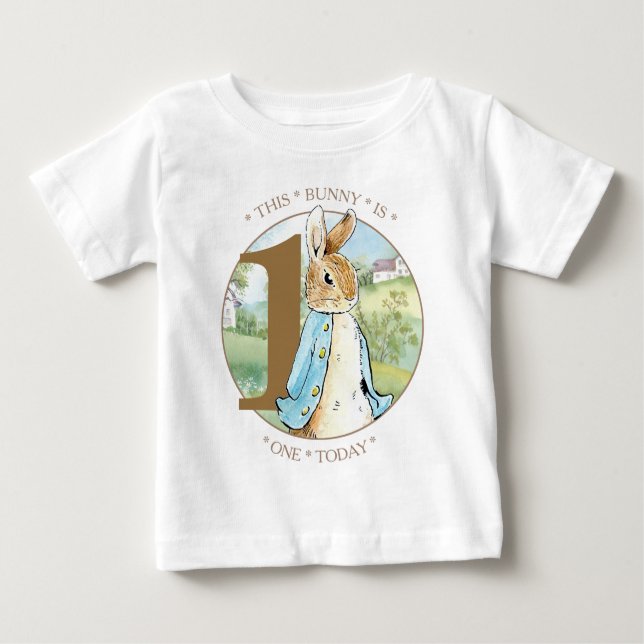 Camiseta De Bebé Cumpleaños del Conejo Clásico (Anverso)