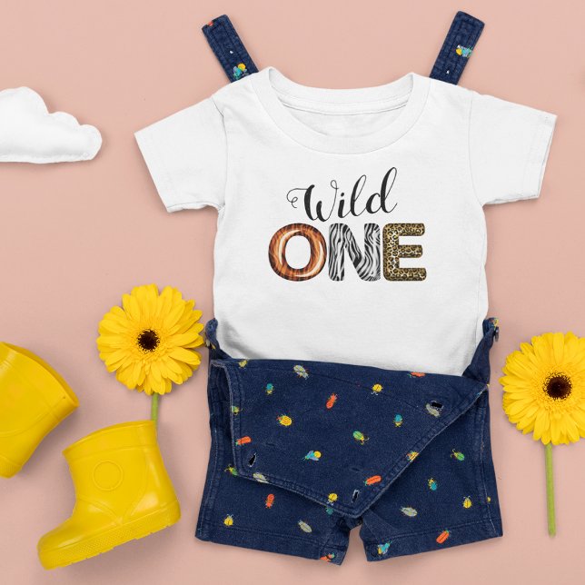 Camiseta De Bebé Cumpleaños del Cute Wild One (Subido por el creador)