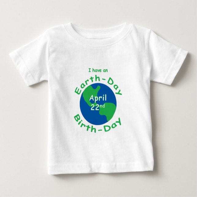 Camiseta De Bebé Cumpleaños del Día de la Tierra (Anverso)
