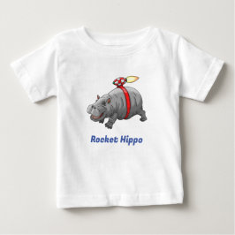Camiseta De Bebé Cumpleaños del Hipopótamo Cohete