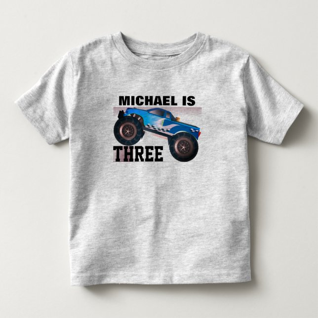 Camiseta De Bebé Cumpleaños del Monstruo Personalizado (Anverso)