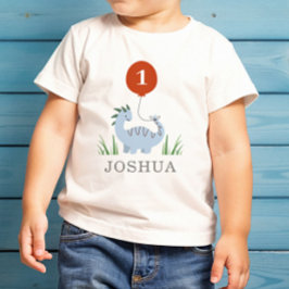 Camiseta De Bebé Cumpleaños del niño dinosaurio primero 1er