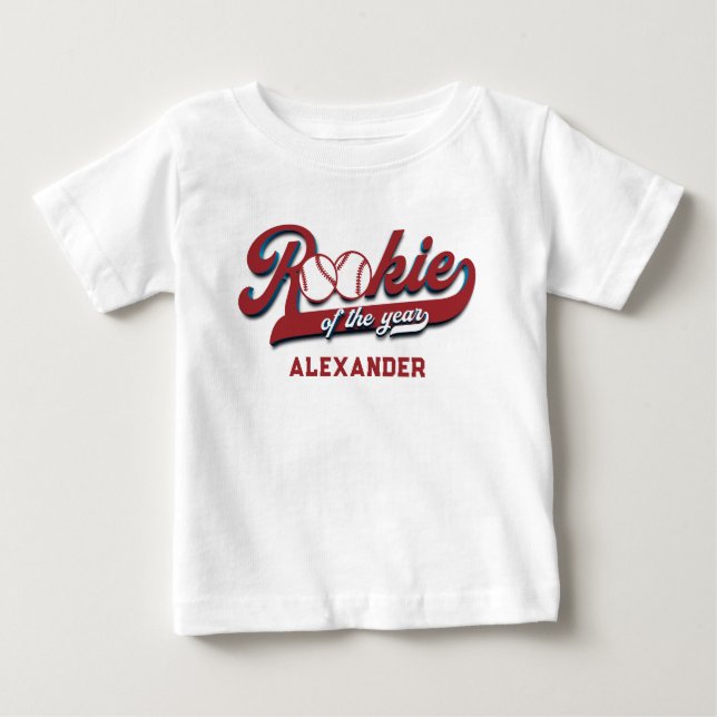 Camiseta De Bebé Cumpleaños del Novato de Béisbol del Año Grande Pr (Anverso)