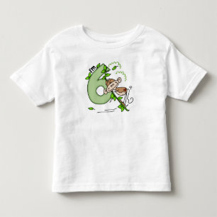 Camiseta De Bebé Cumpleaños del oscilación del mono del palillo 6