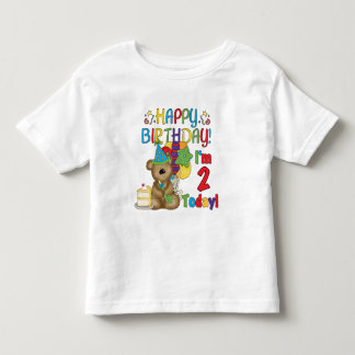 Camiseta De Bebé Cumpleaños del oso de peluche del feliz cumpleaños