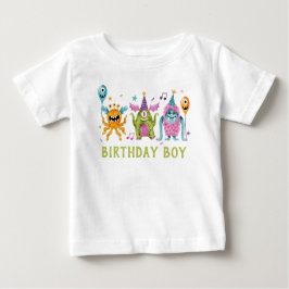 Camiseta De Bebé Cumpleaños del pequeño monstruo