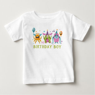Camiseta De Bebé Cumpleaños del pequeño monstruo 