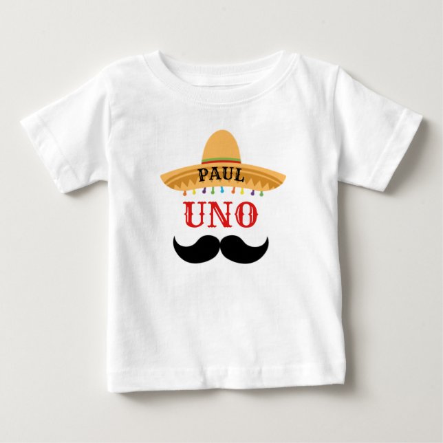 Camiseta De Bebé Cumpleaños del personalizado del Uno (Anverso)
