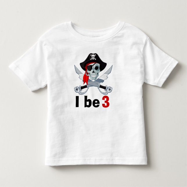 Camiseta De Bebé Cumpleaños del Pirata (Anverso)