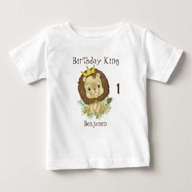 Camiseta De Bebé Cumpleaños del Rey León Bebé Agua Cute (Anverso)