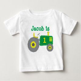 Camiseta De Bebé Cumpleaños del Tractor Verde