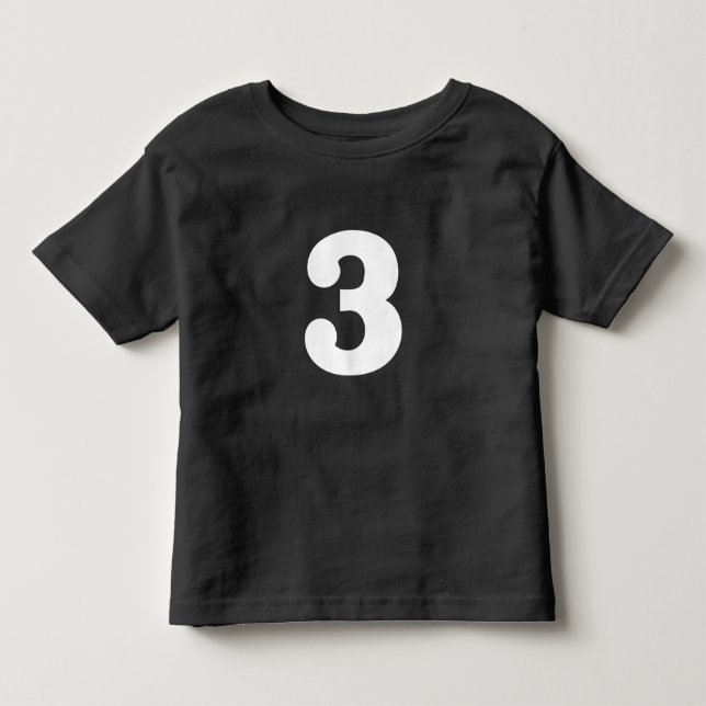 Camiseta De Bebé Cumpleaños distintivo "3" (Anverso)
