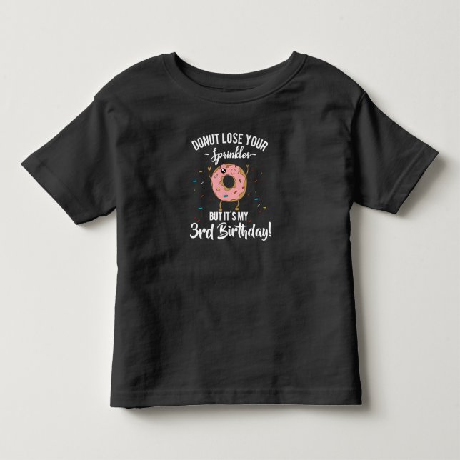 Camiseta De Bebé Cumpleaños divertido de 3er cumpleaños Donut Terce (Anverso)