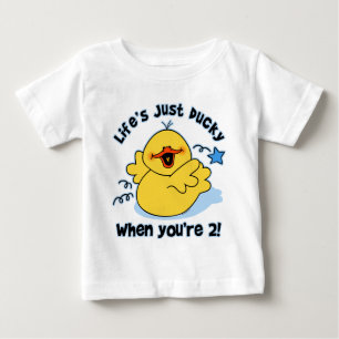 Camiseta De Bebé Cumpleaños Ducky de la vida el 2do