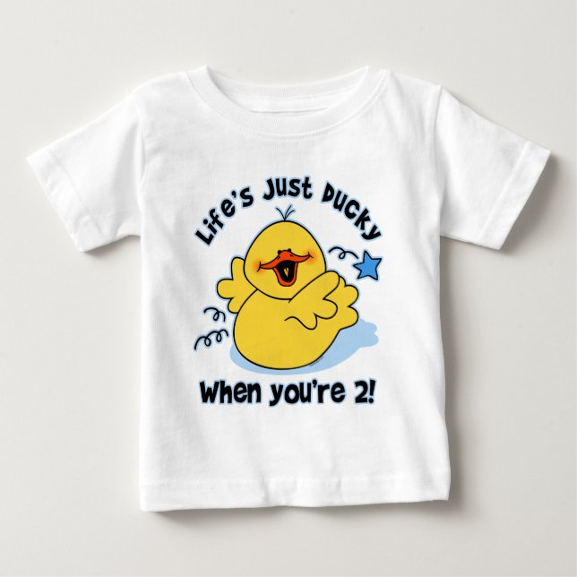 Camiseta De Bebé Cumpleaños Ducky de la vida el 2do (Anverso)