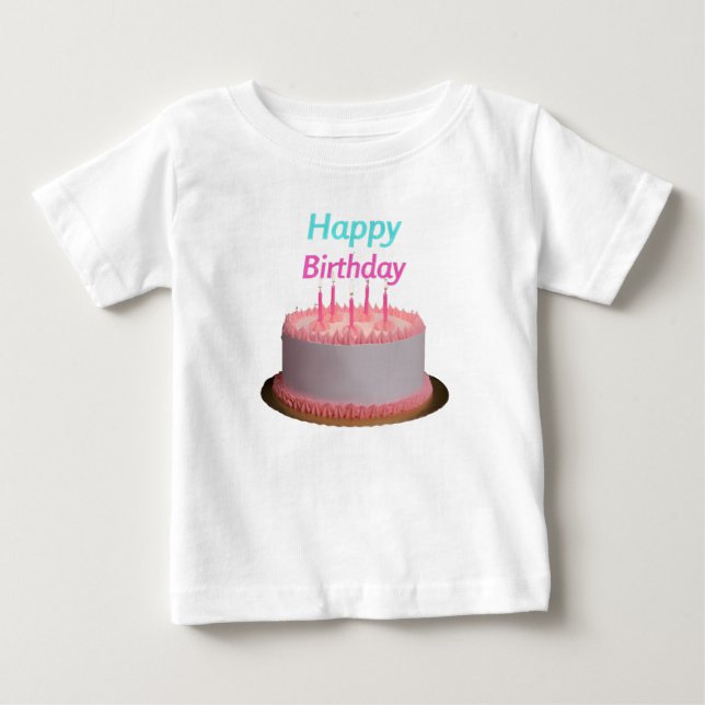 Camiseta De Bebé cumpleaños feliz (Anverso)