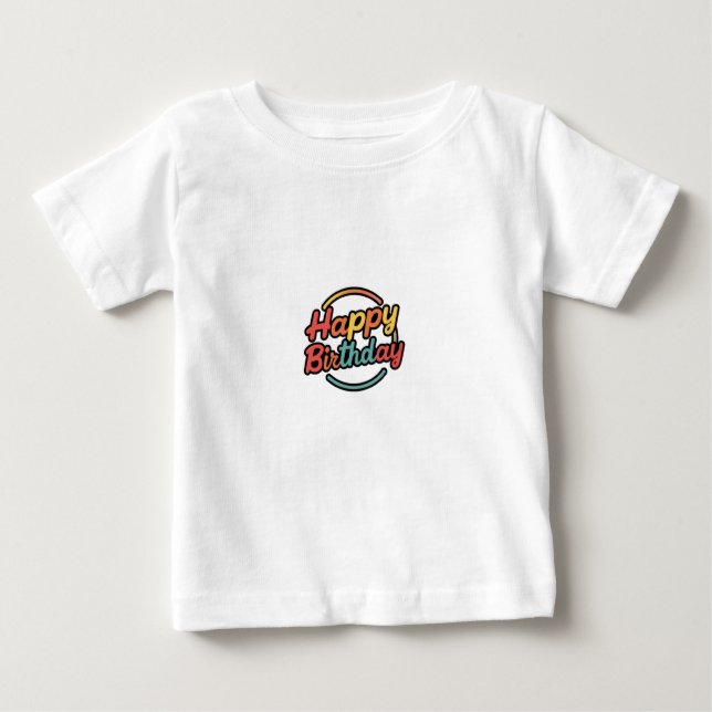 Camiseta De Bebé cumpleaños feliz (Anverso)