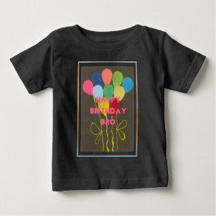 Camiseta De Bebé Cumpleaños Feliz Hermano Arte Impreso